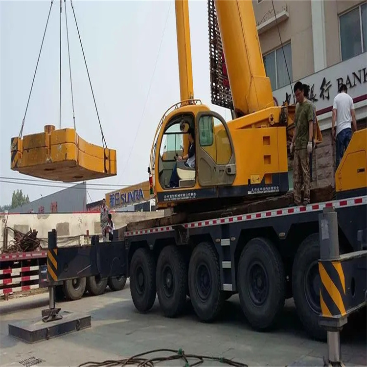 罗田当地吊车出租|机器吊装|75吨|工厂搬迁服务